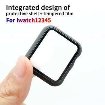 Plný kryt pre Apple Hodinky series 5 4 3 2 1 matný Plast nárazníka pevný rám prípade sklo film pre iWatch screen protector