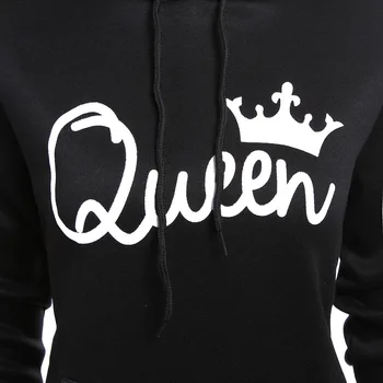 Kráľ, kráľovná s kapucňou, nadrozmerné mikina dámske oblečenie harajuku 2021 streetwear módy žena hoodies green plus veľkosť
