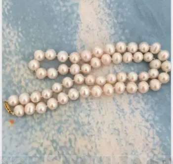 Nádherný 8-9mm south sea kolo white pearl náhrdelník 18-palcové