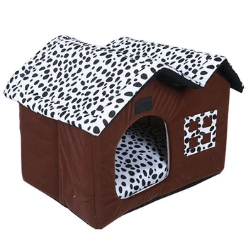 Domáce zvieratá doghouse double top spot dom vymeniteľný a umývateľný pet dom psa mat semi-zatvorené hniezdo veľkoobchod