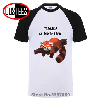 2019 Paródia Módne letné Červená panda Do Zoznamu Nič tričká mužov Zábavné Kawaii Panda T-shirts homme Roztomilý Racoon Tričko hombre