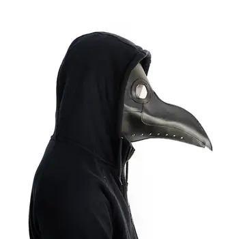 Vtipné Mor Lekár Maska Vták Dlhý Nos Zobák Kožené Halloween Party Cosplay Kostým Rekvizity