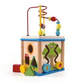 Drevené Vinutia Perličiek Box Hračky Pre Deti Montessori Dieťa Raného Vzdelávania Geometrie Tvaru Zodpovedajúce Výstroj Kognitívne Deti Hračka Dary