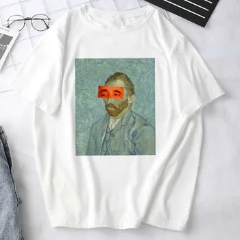 Letné Tričko Ženy Van Gogh Van Goghing Van Preč Meme Vtipné Tričko Nové Letné Harajuku Bokovky Roztomilý Tlačiť T-shirt Žena