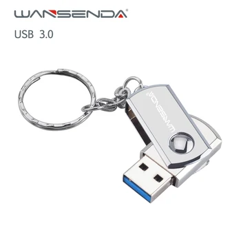 Hot Predaj Wansenda Kovové USB Flash Disk USB 3.0 Kľúč Reťazca Pero Disk 128 gb kapacitou 256 gb 64 GB 32 GB, 16 GB 8 GB 4 GB USB kľúč Pendrives