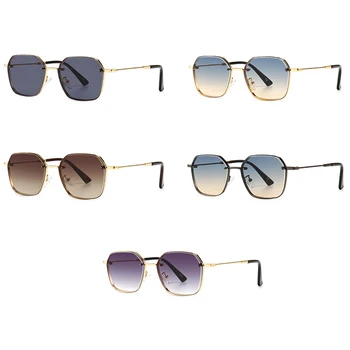 Peekaboo zlaté kovové slnečné okuliare pre mužov retro uv400 2021 námestie slnečné okuliare pre ženy gradient objektív hnedé dropshipping
