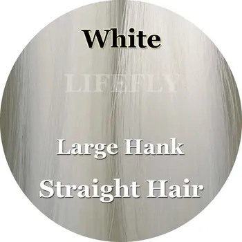 Biela Farba, Veľké Hank Rovné Syn. Vlasy, Vlákna, Lietať Viazanie, Bucktail Prípravok, Lákať Robiť, Rybolov