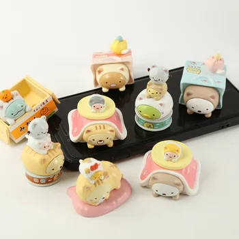 JY 8pcs/veľa Japonsko zdobiť roztomilý mačka série rohu tvor ozdoby, dekoračné Akčné Figúrky vinylové bábiky WJ01