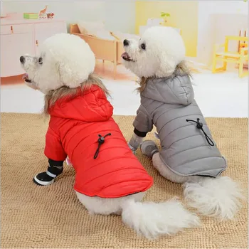 Nepremokavá Srsť Psa Zime Teplé Pet Oblečenie Pre Malé Psy Šteňa Kožušiny Hood Bundy Francúzsky Buldog Oblečenie Chihuahua Oblečenie