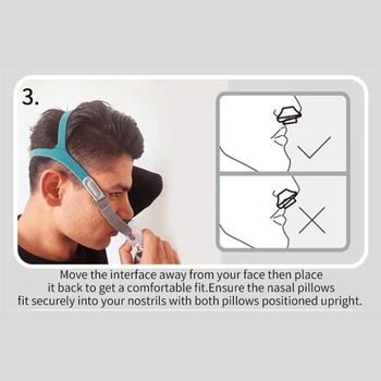 Pre BMC-P2 CPAP Nosovej Vankúš W Pokrývky hlavy S M L Vankúše Spánku Pomocníkom pre Chrápanie