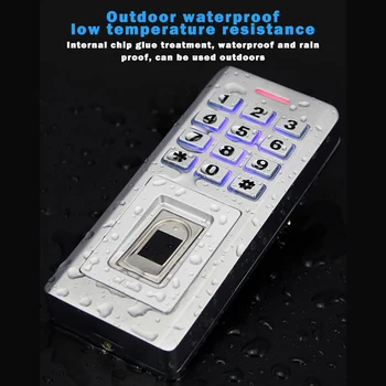 Podsvietenie Polovodičových Odtlačkov prstov Kovové Tlačidlá Vodotesný IP68 RFID prístupový systém podpory Prst+RFID+Heslo