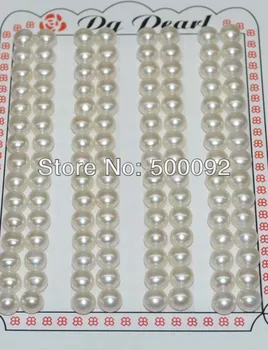 Veľkoobchod 120 ks 5.5-6mm Pol vŕtané ploché pearl
