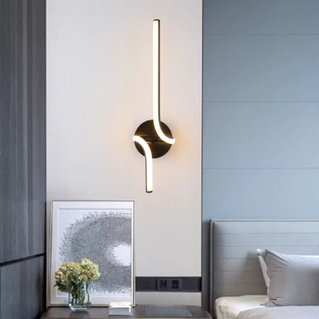 Moderné 10W lampada Hliníkové LED nástenné svietidlá Nordic minimalistický spálňa posteli obývacia izba jedáleň Dekorácie, nástenné svetlá