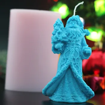 Nicole Factory Veľkoobchod 3D Xmas Santa Claus Silikónové Formy na Mydlo Sviečka Formy Vianočné Plesní