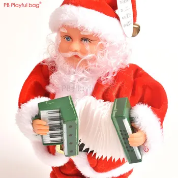 Hravé taška 2020 Vianočné Hrá Akordeón Santa Claus akcie obrázok Hudba a hnuteľného Najlepšie Vianočné darčeky, Vtipné Santa model AA06