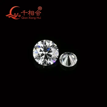 O 0,1-0,2 ct 3-3.75 mm DEF farba VS jasnosť biely okrúhly tvar HPHT lab vytvorili umelý diamant voľné kameň