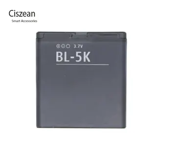 Ciszean 1x 3,7 V 1200mAh BL-5K Telefón Náhradné Batérie pre Nokia N85 N86 N87 8MP 701 X7 X7 00 C7 C7-00S Oro X7-00 2610S T7 BL5K