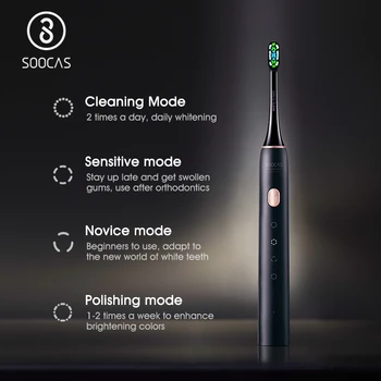 SOOCAS Elektrická zubná Kefka X3U-S Sonická Zubná Kefka Pre Xiao Ultrazvukové Automaticky Aktualizovaný Rýchlo Spoplatnené Dospelých Nepremokavé