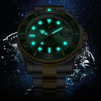 LIGE 2021 Nové Muži Mechanické Náramkové hodinky z Nerezovej Ocele Hodiny Sledovať Top Značky Luxusné Vojenské Športové Pánske Hodinky Reloj Hombre