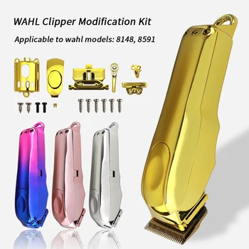 Pre wahl 8148/8591 Clipper upravené shell zastrihávač pokovovanie gold gradient farba horný a dolný kryt motora, kryt príslušenstvo