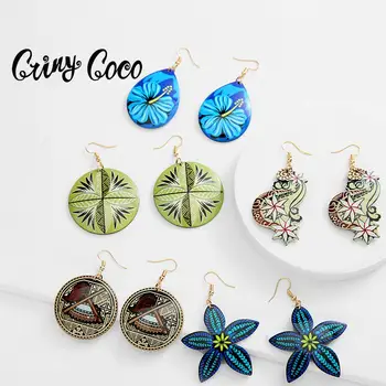 Cring Coco Originálny Dizajn Akryl Náušnice pre Ženy Cite Kaktus Živice Pearl Drop Haiian Náušnice Šperky Pre Vianočný Darček
