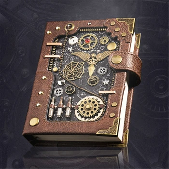 Steampunk Výstroj Retro Notebook umelecké Diela Úrovni Ručné Nádherné Novosti Darček D08A