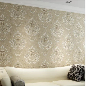 WELLYU Continental 3D plastický netkaných tapiet abstraktných de parede Damasku tapety obývacia izba, spálňa tapeta pozadie