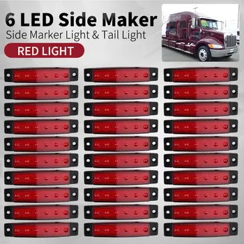 1500 ks 12V/24V 6 SMD LED automobily Autobusu, Kamiónu, nákladného automobilu Strane Marker