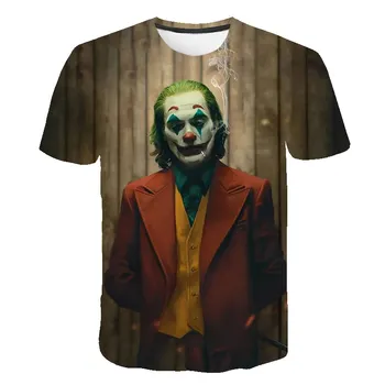 3D detská Joker Tlač deti Tshirt chlapci/dievčatá Horor Film Anime T shirt Klaun Chlapcov, Oblečenie, Streetwear camisetas Tee letné Topy