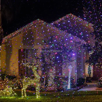 ESHINY Vonkajšie WF RGB Laser Plný Hviezd Oblohu Vzory Projektor Holiday House Party Vianočný Strom Stene na Šírku Záhradné Svetlo N65T83