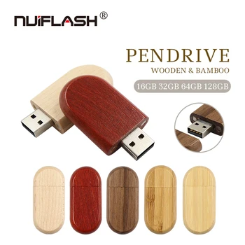 Drevené USB flash disk 4 GB 16 GB 32 GB, 64 GB kl ' úč U diskov memory stick s kovovou keychain svadobné dary