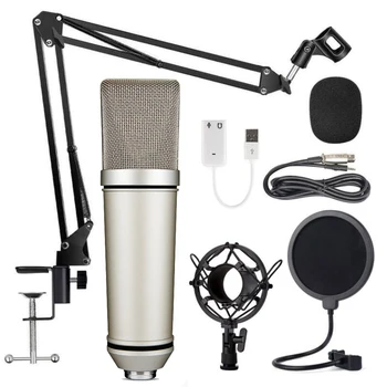 Funthing U87 Kondenzátora Mikrofón pre PC, telefón, Veľké Membrána Kondenzátora Mikrofón Pre Spev Nahrávanie Karaoke Mikrofón Mikrofón