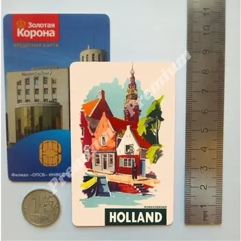 Holandsko suvenír magnet vintage turistické plagát