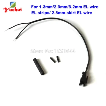 20PCS/veľa EL Drôtené Svorky (Muž) s 3,2 mm Tepla shrinkable trubice pre el drôt alebo el prúžky ako žiariace strana dodávky