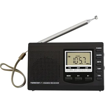 Prenosný Mini Rádio Am Fm FM/MW/SW S Digitálny Budík Mini FM Rádio Prijímač, Digitálny Prenosný Fm Prijímač Rádio Hodiny
