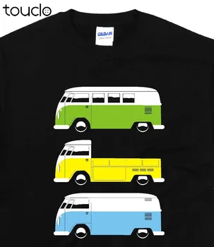 Retro Typu Ii, 2 Obytné Autobus Vyzdvihnúť Van T Shirt Muži T-Shirt Lete Mužských O-Krku Mens T-Shirts