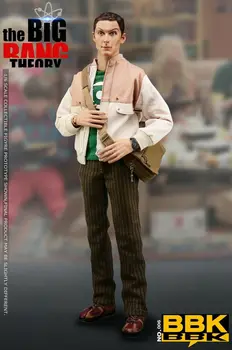 V Sklade Na Zber 1/6 Muž Vojaka BBK BBK06 Geniálny Vedec Sheldon 2 Hlavy Sculpt Celý Set Model pre Fanúšikov Dary
