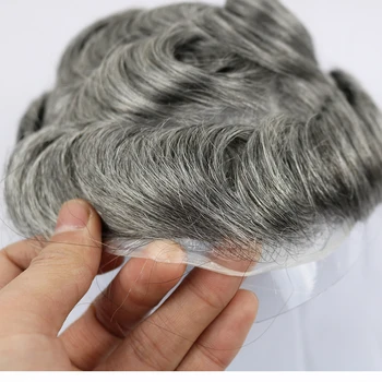 SimBeauty Čisto Ľudské Vlasy Mužov Toupee Veľkosť 8*10 palcov Tenkú Kožu v Okolí Parochňu Pre Mužov v sklade