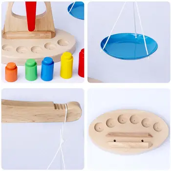 Montessori Vzdelávacie Hračky Drevené Hračky pre Deti Raného Vzdelávania Deti Rovnováhu Rozsahu Učebných Pomôcok
