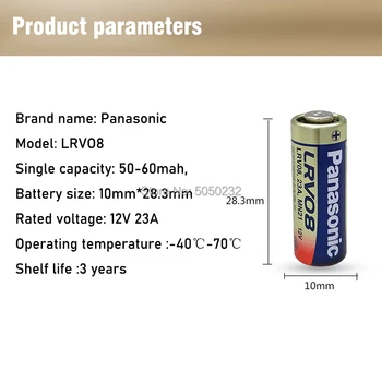200pcs/veľa Nových Originálnych Panasonic 23A 23A 12V Ultra Alkalické Batérie/Alarm Batérie A23