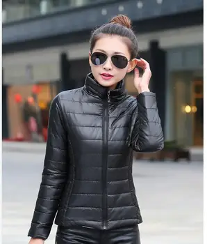 Bavlna kabát žena krátke odseku 2018 zimné nové Slim módne bavlnená bunda tenké dámske bavlnené oblečenie zimné kabát 2018330