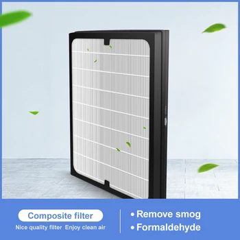 Vlastný filter Čistička Vzduchu HEPA + Aktivovaný Uhlík Kompozitné Multifunkčný Filter 375*145*60 mm