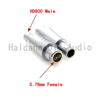 Haldane Jeden Pár Pozlátené MMCX/0.78 mm Žena na HD800 HD800S HD820 HD-800 HD-820 Slúchadlá Converter Adaptér