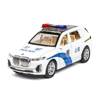 1:32 Diecast Zliatiny modelu auta X7 polícia oheň SWAT auto Zvuk a svetlo vytiahnuť späť funkcie deti hračky Darček pre deti