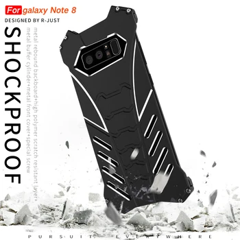 R-STAČÍ Brnenie Robustný Shockproof Stojan Kovové Hliníkové puzdro pre Samsung Galaxy Note 10 Poznámka 9 8 Prípade S10/S10+/S10e 9