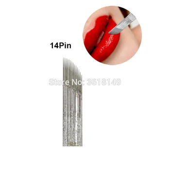 Nové Lamina tebori 0,3 mm Microblading Ihly 14 Flex Tetovanie Čepeľ pre Permanentný make-up Laminas pre Ručné Pero 3D Výšivky