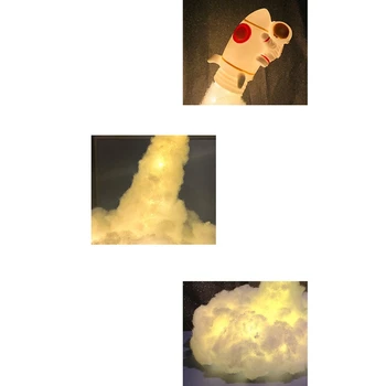 Rocket Svetlo Tvorivé Nočné Svetlo Led Astronaut Nočné Svetlo Deti je stolová Lampa Rocket Svetla Kit (Self-emble)