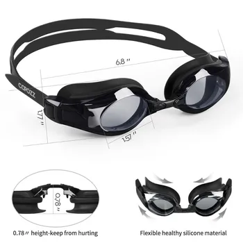 COPOZZ Plávanie Okuliare Krátkozrakosť Podpory 0 -1.5 na -5 Anti fog UV Protecion Plávanie Okuliare Diopter Nosenie pre Dospelých Muži Ženy