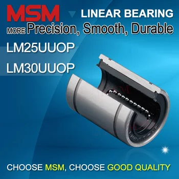 4pcs/veľa MSM Otvoriť Typ Lineárne Púzdra LM25UUOP LM30UUOP 25 mm Lineárny Pohyb Guľkové Ložisko 30mm Hriadeľ Posuvné SBR Železničnej CNC Časti