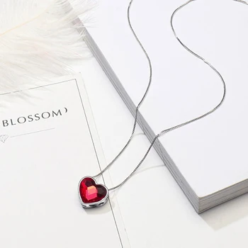 BeBella srdce tvar kryštálu drop prívesok náhrdelník s Kryštálmi od Swarovski módne trendy pre ženy, dievča Svadobný dar